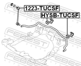 Febest 1223-TUCSF Front Stabilizer Link / Sway Bar Link