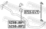 Febest 0723-GVT Front Stabilizer Link / Sway Bar Link