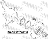 Febest DAC45820042M Front Wheel Bearing 45X82X42