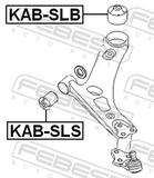 Febest KAB-SLB Rear Bushing, Front Control Arm