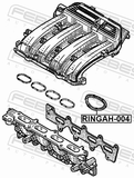 Febest RINGAH-004 Intake Manifold Gasket