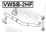 Febest VWSB-2HF Front Stabilizer Bar Bush D26.3