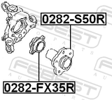 Febest 0282-FX35R Rear Wheel Hub Kit