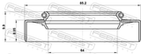 Febest 95GDW-66850810X Oil Seal Front Hub 64X85.2X8X9.9