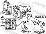 Febest TAB-335 Differential Mount Bushing