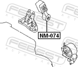 Febest NM-074 Rear Engine Mount