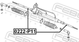 Febest 0222-P11 Steering Tie Rod