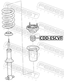Febest CDD-ESCVF Front Shock Absorber Jounce Bumper