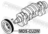 Febest MDS-CU2W Crankshaft Pulley 4G63