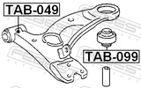 Febest TAB-099 Rear Bushing, Front Control Arm