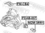 Febest FM-CB4 Left Engine Mount
