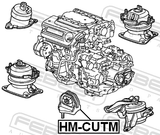 Febest HM-CUTM Transmission Mount