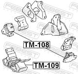 Febest TM-108 Front Engine Mount 1KDFTV/1KZTE