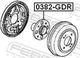 Febest 0382-GDR Rear Wheel Hub