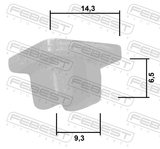 Febest 88570-105 Retainer Clip