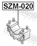 Febest SZM-020 Rear Engine Mount