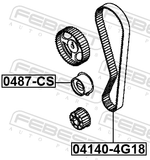 Febest 04140-4G18 Timing Belt