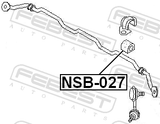 Febest NSB-027 Front Stabilizer Bar Bush D25