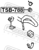 Febest TSB-788 Front Stabilizer Bar Link Bush