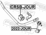 Febest CRSB-JOUR Rear Stabilizer Bar Bush D23