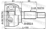 Febest 2410-DUSTAWD Outer CV Joint 35X52.6X25