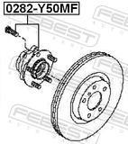 Febest 0282-Y50MF Front Wheel Hub