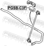 Febest PGSB-C3F Front Stabilizer Bar Bush