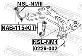 Febest NAB-115-KIT Front Stabilizer Link Bushing Kit