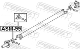 Febest ASM-99 Cross Shaft Joint, Drive Shaft 30X71.5/101