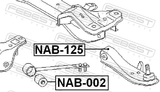 Febest NAB-002 Front Torsion Bar Bushing (Hydro)