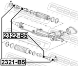 Febest 2321-B5 Steering Tie Rod End