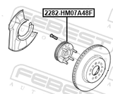 Febest 2282-HM07A48F Front Wheel Hub