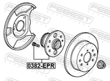 Febest 0382-EPR Rear Wheel Hub