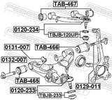 Febest TBJB-233 Lower Control Arm Ball Joint Boot 50X40X22.3