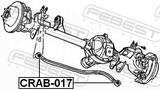 Febest CRAB-017 Bushing, Front Transversal Rod