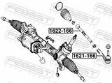 Febest 1621-166 Steering Tie Rod End