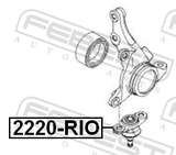 Febest 2220-RIO Ball Joint Front Steering Knuckle