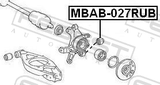 Febest MBAB-027RUB Rear Knuckle Bushing