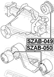 Febest SZAB-050 Rear Differential Bushing