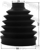 Febest 0117P-GSX30 Boot Outer CV Joint Kit Pvc 89X107X29