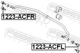 Febest 1223-ACFR Front Right Stabilizer Link / Sway Bar Link