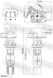 Febest 05640-003 Ignition Coil