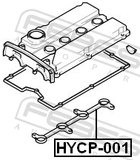 Febest HYCP-001 Seal Ring, Spark Plug Tube
