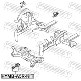 Febest HYMB-A5R-KIT Engine Mount Bushing Kit
