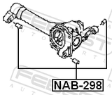 Febest NAB-298 Differential Mount Bushing