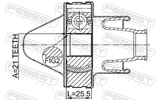 Febest 3211-SRXSHAF Propshaft Front CV Joint 21X74