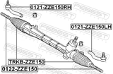 Febest TRKB-ZZE150 Steering Gear Boot