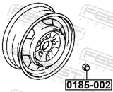 Febest 0185-002 Wheel Nut M12X1.5 L16