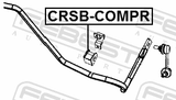 Febest CRSB-COMPR Rear Stabilizer Bar Bush D19