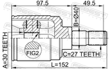 Febest 0311-HRVMTRH Inner CV Joint Right 30X40X27